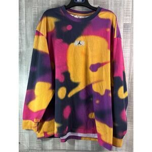 VTG AIR JORDAN Long Sleeve T-shirt Multicolor All Over Print Size 3XL